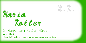 maria koller business card